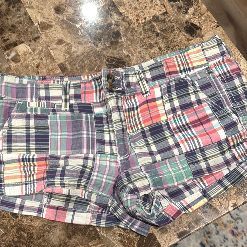 American Eagle Outfitters Pink and Green Cargo Shorts